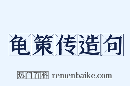 龟策传造句是什么意思的图片